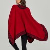 Women Poncho Scarf Reversible Cardigan Vintage Splicing Warm Cape Shawl Scarves Pashmina