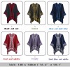 Women Poncho Scarf Reversible Cardigan Vintage Splicing Warm Cape Shawl Scarves Pashmina