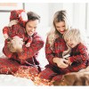 Family Mom Women Two-Piece Set Plaid Pajama Sleepwear Long Sleeves Button Casual House Wear Top Pants