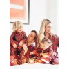 Family Mom Women Two-Piece Set Plaid Pajama Sleepwear Long Sleeves Button Casual House Wear Top Pants