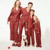 Family Mom Women Two-Piece Set Plaid Pajama Sleepwear Long Sleeves Button Casual House Wear Top Pants