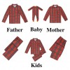 Family Mom Women Two-Piece Set Plaid Pajama Sleepwear Long Sleeves Button Casual House Wear Top Pants