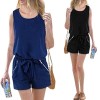 Sexy Women Playsuit Elegant Short Jumpsuit Romper Casual Button Solid Overalls One Piece Bodysuit with Self-tie