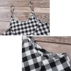 Women Loose Wide Legs Jumpsuit Plaid Spaghetti Straps Casual Playsuit Rompers Oversized Overalls