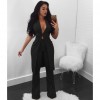 Women Two Piece Set Long Vest V-Neck Sleeveless Flare Pants Casual Coat Trousers Set Solid Outfit Outerwear