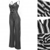 Women Jumpsuit Romper Spaghetti Strap Striped Lace Up Summer Overalls Backless Sexy Playsuit