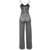 Women Jumpsuit Romper Spaghetti Strap Striped Lace Up Summer Overalls Backless Sexy Playsuit