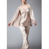 Women Silk Satin Night Robe Set Badydoll Pants Kimono Bathrobe Nightgown Sleepwear