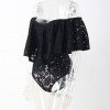 New Sexy Women Jumpsuit Floral Lace Ruffles Off Shoulder Zipper Elegant Club Party Short Romper