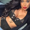 Sexy Women Lace Two Piece Set Lace Up Bandage Vest Crop Top High Waist Briefs Plunge Beach Suits Outfits