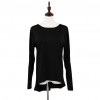 New Fashion Women T-Shirt Patchwork Elbow Round Neck Long Sleeve Asymmetric Hem Casual Top