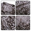 Women Leopard Blouse Long Sleeve with Drawstring Turn-down Collar Button Loose Shirt Fashion Tops