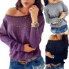 New Fashion Women Velvet Rhinestone Long Sleeve T-Shirt Bling Diamond O Neck Loose T-Shirt Tee Top