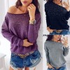 New Fashion Women Velvet Rhinestone Long Sleeve T-Shirt Bling Diamond O Neck Loose T-Shirt Tee Top