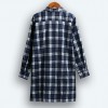 New Autumn Women Oversized Plaid Tartan Shirt Buttons Pocket Turn-down Collar Long Sleeve Baggy Check Blouse Tee Shirt