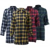 New Autumn Women Oversized Plaid Tartan Shirt Buttons Pocket Turn-down Collar Long Sleeve Baggy Check Blouse Tee Shirt