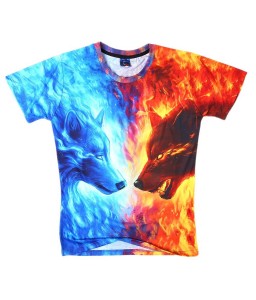 Fashion Summer Loose 3D Short Sleeve T-shirt Vivid Printing for Men and Women