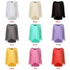 New Fashion Women Blouses O neck Batwing Long Sleeve Irregular Hem Casual Loose Solid Shirts Top 9 Colors