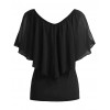 Sexy Women Blouse V Neck Cold Shoulder Ruffles Sleeveless Solid T-Shirt Vest Tank Summer Casual Tops