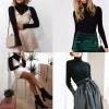 Fashion Winter Women Sweater Knitwear Turtle Neck Long Sleeves