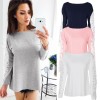 Women T-shirt Floral Crochet Lace Splicing Dropped Shoulders Hollow Out Long Sleeve Casual Tops