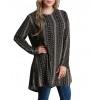 Autumn Women Plus Size Long Loose Blouse Special Print O-Neck Long Sleeves Vintage Pullover Top