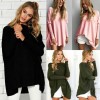 Autumn Women Loose Blouse Solid O-Neck Batwing Long Sleeves Casual Soft Top Pullover