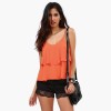 Sexy Spaghetti Strap Ruffle Tank Top Chiffon Camisole