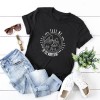 Fashion Women T-shirt Short Sleeves O Neck Mountains Slogan Letters Print Plus Size Cotton Cool Tees Casual Tops