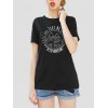 Fashion Women T-shirt Short Sleeves O Neck Mountains Slogan Letters Print Plus Size Cotton Cool Tees Casual Tops