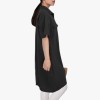 New Women Long Blouse Irregular Hem Short Sleeves Pockets Loose Casual Vintage Top Shirt Dress