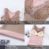 Women Winter Camisole Fleece Lined V Neck Lace Removable Pad Slim Thermal Vest Underwear Tank Tops