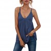 Women Camisole Loose V Neck Strappy Sleeveless Tank-Tops Solid Vest Shirt Spring Summer Beach