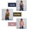 Women Camisole Loose V Neck Strappy Sleeveless Tank-Tops Solid Vest Shirt Spring Summer Beach