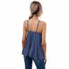 Women Camisole Loose V Neck Strappy Sleeveless Tank-Tops Solid Vest Shirt Spring Summer Beach