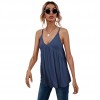 Women Camisole Loose V Neck Strappy Sleeveless Tank-Tops Solid Vest Shirt Spring Summer Beach