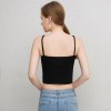 Women Modal Camisole Solid Color Adjustabl Strap Pad Wireless Slim Crop Top Yoga Vest