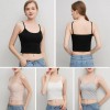 Women Modal Camisole Solid Color Adjustabl Strap Pad Wireless Slim Crop Top Yoga Vest