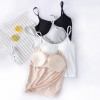 Women Modal Camisole Solid Color Adjustabl Strap Pad Wireless Slim Crop Top Yoga Vest