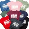 Women T-shirt Mother's Day I LOVE YOU MOM BEST MOM EVER Letters Print Short Sleeve Loose Casual Tops