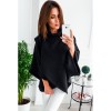 Women Loose Sweatshirt Solid Turtleneck Irregular Three Quarter Batwing Sleeve Casual Warm PulloverWomen Loose Sweatshirt Solid Turtleneck Irregular Three Quarter Batwing Sleeve Casual Warm Pullover