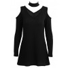 Women Knitted Long Tops Solid V Neck Choker Off Shoulder Long Sleeve Casual Sexy Sweater Club Party Wear