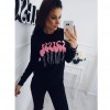 Fashion Women Embroidery Flamingo Long Sleeve Sweatshirt O Neck Casual Jumper Pullover Tops