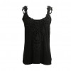 New Women Elastic Tank Tops O-Neck Lace Crochet Vest Slim Bodycon Sexy Summer Camis White/Black