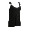 New Women Elastic Tank Tops O-Neck Lace Crochet Vest Slim Bodycon Sexy Summer Camis White/Black