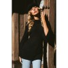 Women Knitted Sweater Long Sleeve Turtleneck High-Low Hem Bandage Split Solid Slim Jumper Pullover Knitwear Black/Grey